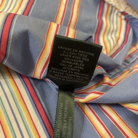 Lauren Ralph Lauren Button Down Shirt Womens Size 8 Classic Multicolor Stripes - Picture 4 of 10